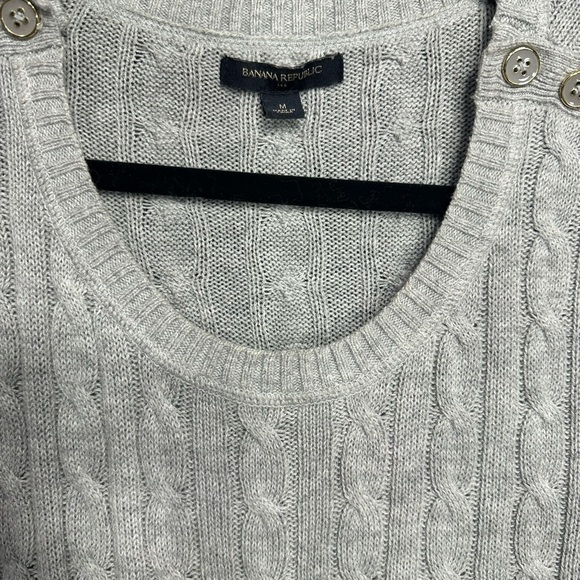 BANANA REPUBLIC Women's Sweater grey pre owned good condition  size M - Picture 3 of 6